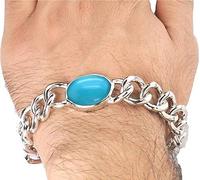 Will and Weaves Salman Khan Style Bracelet Fashion Jewelry Bracelet Bollywood Style Bajrangi Bhaijaan Silver Color Stainless Steel Men Bracelet