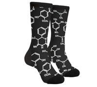 WILL BUDXEG Casual Novelty Funny Crew Socks Fashion Comfortable Men'S And Women'S Crazy Dress Socks, Science Chemical Engineers Chemical Engineers Chemistry Teacher, 1