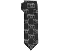 WILL BUDXEG Mens Novelty Necktie Ties Funny Neckties Fashion Neck Ties, Camera Photographers Videographer Photographer Black, One size