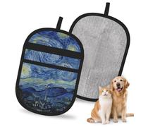 WILL BUDXEG The Starry Night Van Gogh Pet Hair Removal Glove for Dogs & Cats, Tool for Couch, Carpet, Car Seat