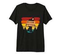 Will Code for Food - Funny Bigfoot Computer Programmer Shirt Premium T-Shirt