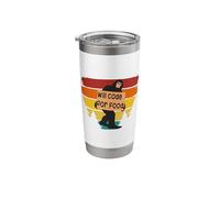 Will Code for Food - Funny Bigfoot Computer Programmer Shirt Stainless Steel Insulated Tumbler