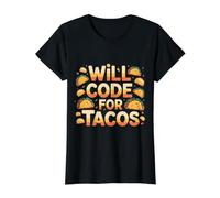 Will Code for Tacos Programmer Coder - Value Graphic T-Shirt, Women, Black, S
