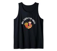 Will Cuddle For Snacks Funny Cuddling Professional Cuddlers Tank Top