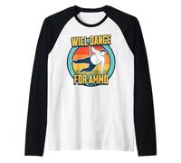 Will Dance for Ammo Funny Shooting Sports Humor Raglan Baseball Tee