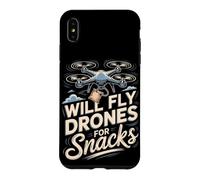 Will Fly Drones for Snacks Drone Pilot FPV Aerial Case for iPhone XS Max