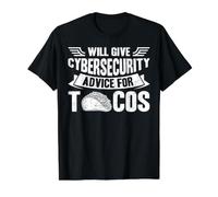 Will Give Cybersecurity Advice for Tacos Value Graphic T-Shirt, Men, Black, L