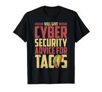 Will Give Cybersecurity Advice for Tacos Value Graphic T-Shirt, Men, Black, S