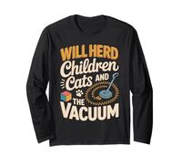 Will Herd Children Cats and The Vacuum Chaos Long Sleeve T-Shirt