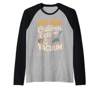 Will Herd Children Cats and The Vacuum Chaos Raglan Baseball Tee