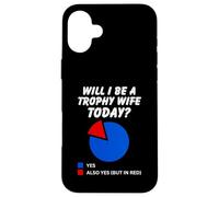 Will I be a trophy wife today? Funny, Mom, Marriage Humor Case for iPhone 16 Plus