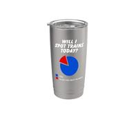 Will I do Trainspotting Today? Yes Pie Chart Trainspotter Stainless Steel Insulated Tumbler