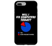 Will I fix computers Today? Yes Pie Chart for Tech Support Case for iPhone 7 Plus/8 Plus
