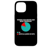 Will I have a beer today? Yes or yes (only in red) Case for iPhone 15