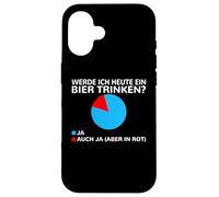 Will I have a beer today? Yes or yes (only in red) Case for iPhone 16