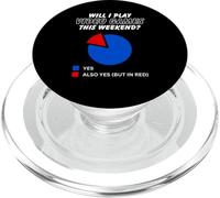 Will I play Video Games This Weekend? Pie Chart for Gamers PopSockets PopGrip for MagSafe
