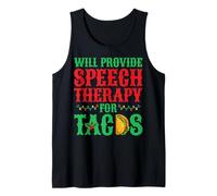 Will Provide Speech Therapy for Tacos SLP Christmas Tank Top
