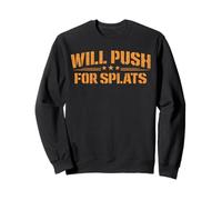 Will Push For Orange Splats Fitness Points Theory Cute Gym Sweatshirt