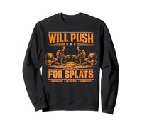 Will Push For Orange Splats Fitness Points Theory Cute Gym Sweatshirt