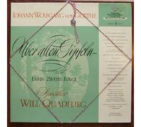 WILL QUADFLIEG - WILL QUADFLIEG / JOHANN WOLFGANG VON GOETHE / Über allen Gipfeln... / LYRIK - ZWEITE FOLGE / Bildhülle ORIGINAL SCHNURVERSIEGELUNG / UNGEÖFFNET mit PLOMBE / Ca. 1960 / Deutsche Grammophon Gesellschaft Literarisches ARCHIV # 43030 / Deutsche Pressung / 12" Vinyl Langspiel Schallplatte