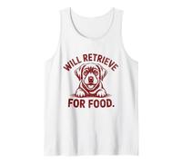 Will Retrieve for Food Funny Labrador Puppy Owner Gift Red Tank Top
