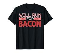 Will Run For Bacon Meat Lover Ketogenic Diet Foodie T-Shirt