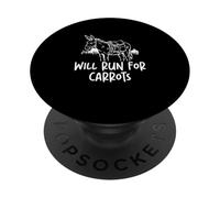 Will Run For Carrots Funny Pack Burro Racing A Donkey Racer PopSockets Adhesive PopGrip
