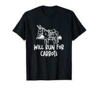 Will Run For Carrots Funny Pack Burro Racing A Donkey Racer T-Shirt