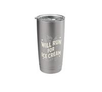 Will Run for Ice Cream - Funny Ice Cream Saying Stainless Steel Insulated Tumbler