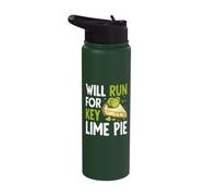 Will Run for Key Lime Pie Stainless Steel Insulated Water Bottle