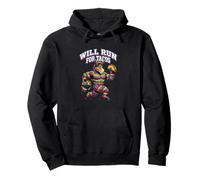 Will Run for Tacos Mexican Piñata Runner Funny Gym Fitness Pullover Hoodie
