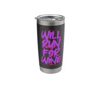 Will Run for Wine Stainless Steel Insulated Tumbler