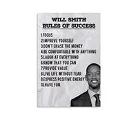 Will Smith 10 Success Rules Motivational Inspirational Quotes Poster Home Decor Poster Wall Art Bedroom Decorative Room Aesthetic 16x24inch(40x60cm)