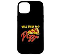 Will Swim For Pizza - Funny Swim Quotes Swimmer Case for iPhone 15 Plus