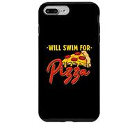 Will Swim For Pizza - Funny Swim Quotes Swimmer Case for iPhone 7 Plus/8 Plus