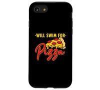 Will Swim For Pizza - Funny Swim Quotes Swimmer Case for iPhone SE (2020) / 7/8