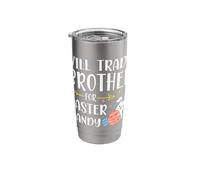 Will Trade Brother for Easter Candy Funny Easter Bunny Egg Stainless Steel Insulated Tumbler