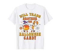 Will Trade Brother for Halloween Candy Corn Kids Boys Girls T-Shirt