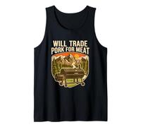 Will Trade Pork for Meat Funny BBQ Smoker Mountain Camping Tank Top