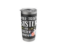 Will Trade Sister for Easter Candy Funny Easter Bunny Egg Stainless Steel Insulated Tumbler