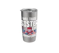 Will Trade Sister for Fireworks Stainless Steel Insulated Tumbler