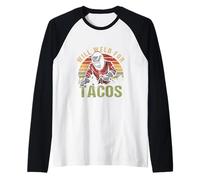 Will Weld for Tacos Welder Funny Welding Costume Weld Taco Raglan Baseball Tee