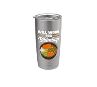 Will Work for Bibimbap Korean Rice Dish Rice Bowl Stainless Steel Insulated Tumbler