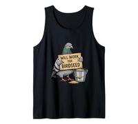 Will Work for Birdseed Funny Pigeon Breeder Tank Top