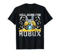 Will work for ROBUX Funny Gaming Blockchain Token Saying T-Shirt