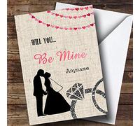 Will You Be Mine Personalised Valentines Card | Valentines Card | Valentine's Day Card