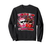 Will You Be My 6 7 Valentine Meme Chocolate Strawberry Milk Sweatshirt