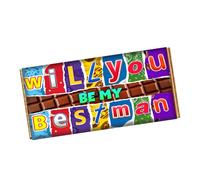 Will You Be My Best Man Chocolate Bar Wrapper Novelty Gift Present For Wedding CH-9624 (with chocolate bar (100g))