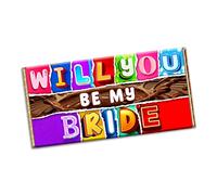 Will you be my Bride Chocolate Bar Wrapper Novelty Gift present for Marriage wedding Engagement (#1362) (without chocolate bar)