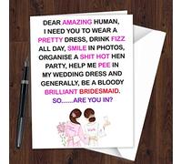 Will You be My Bridesmaid Card Funny Rude Female Wedding Maid of Honor L296